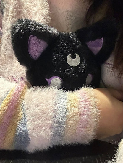 Black and Purple Gothic Magic Kitty Plushie