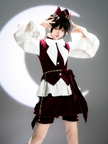 Lolita Prince Wine Headpiece Ouji Red Crown