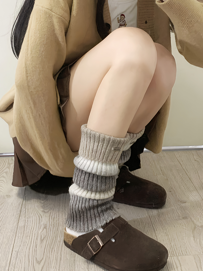 コーヒーY2Kニットレッグウォーマー