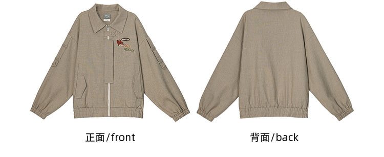 Zootopia Nick Khaki Polo Collar Plaid Jacket