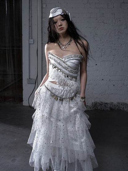 ブラック/ホワイト/アプリコット