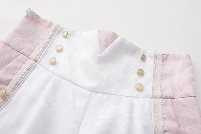 Ouji Pink Waist White Shorts and Lolita Prince High