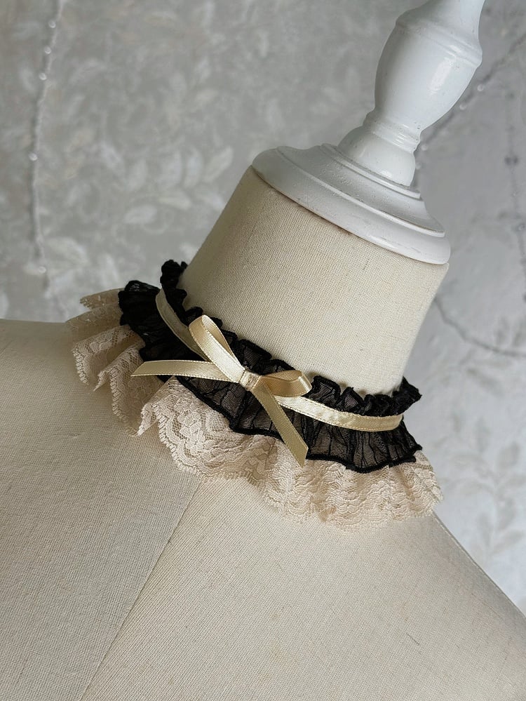 Champagner Choker / Silber SchwarzGold