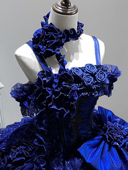 Blumenblaues Halsband