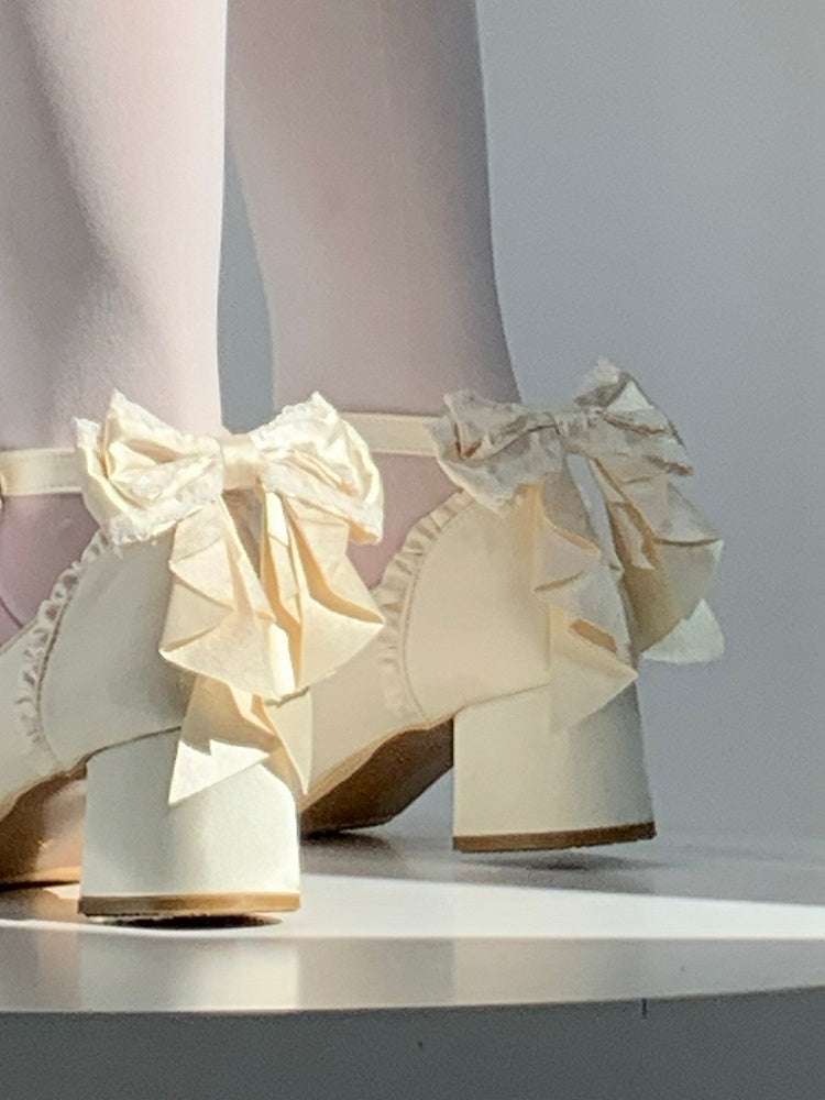 Shoe Clips Options Trimmed Lace Bowknot 4 Color