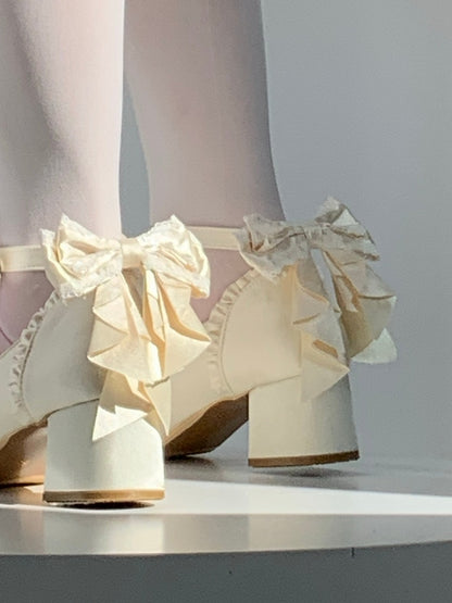 Shoe Clips Options Trimmed Lace Bowknot 4 Color