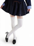 Six-Color Solid Ribbed Overknee Stockings - ModaSwings