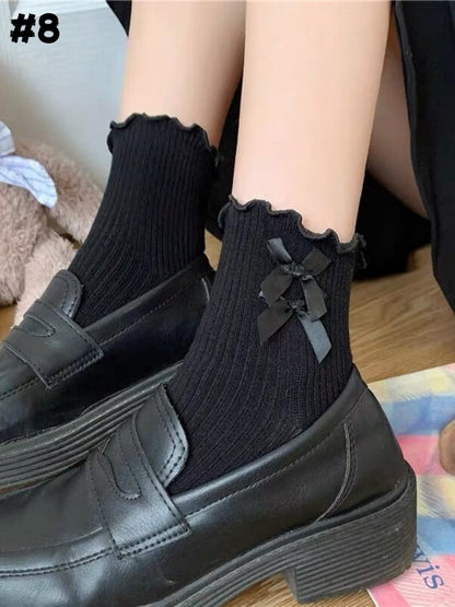 8 Optionen Lolita-Söckchen mit Rüschenbündchen