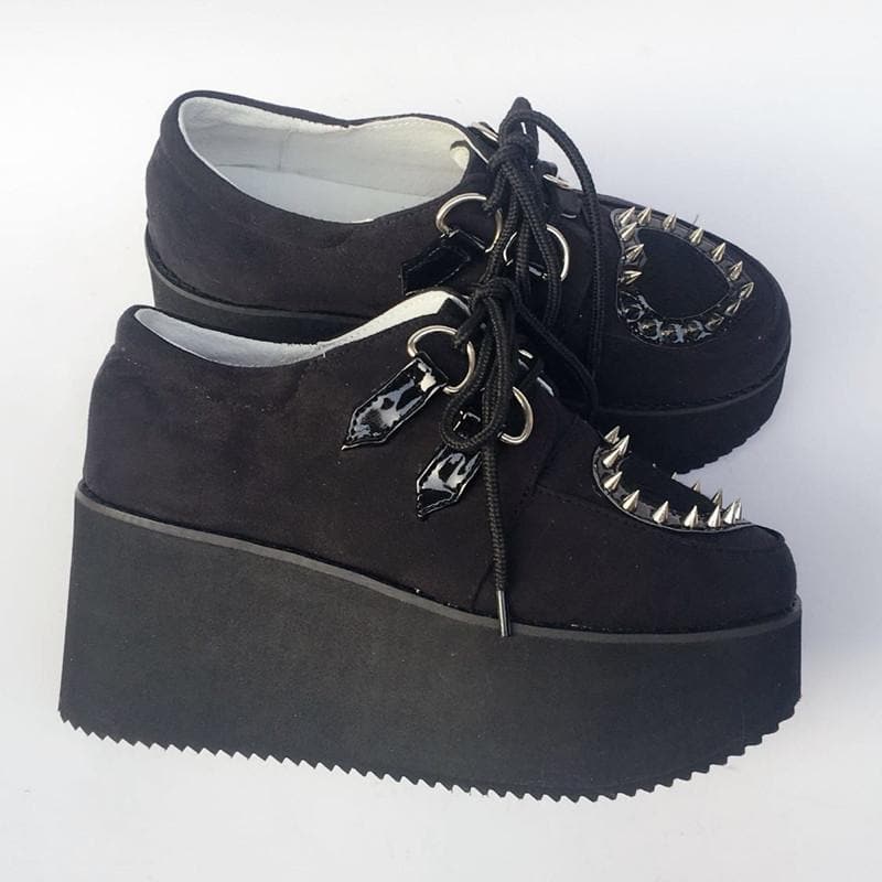 Flatform Made SP168610 Custom Heart Rivet Shoes