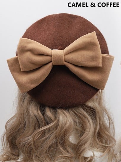 Bowknot Beret With Lolita Options Color 12 Detachable