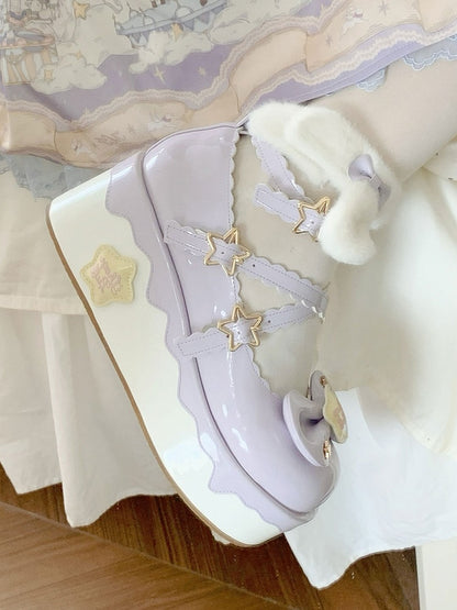 Details Sweet - Star Mary Lolita Janes Platform in Purple PU