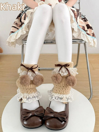Bow Colors Leg 4 Pompom Lolita - Warmers