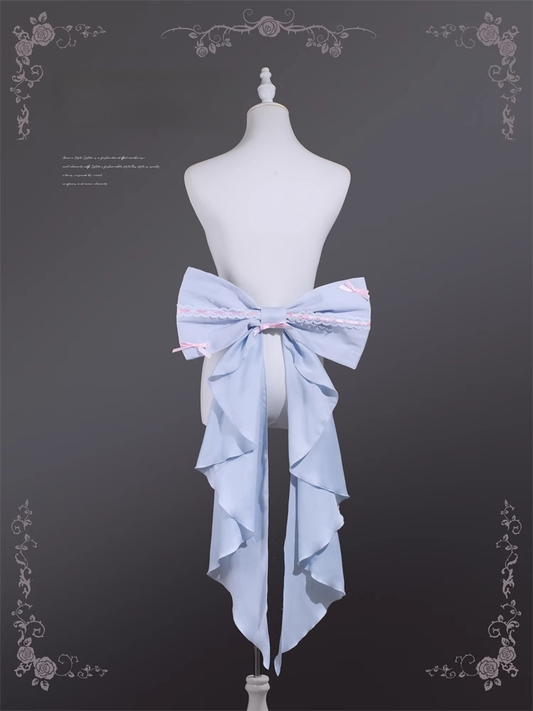 Große blaue Zugschleife