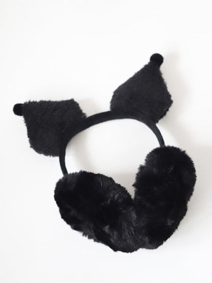 Plush Lolita Sweet Earmuffs Black