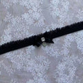 Black Rhinestone Bow Lace Necklace - Ekomi