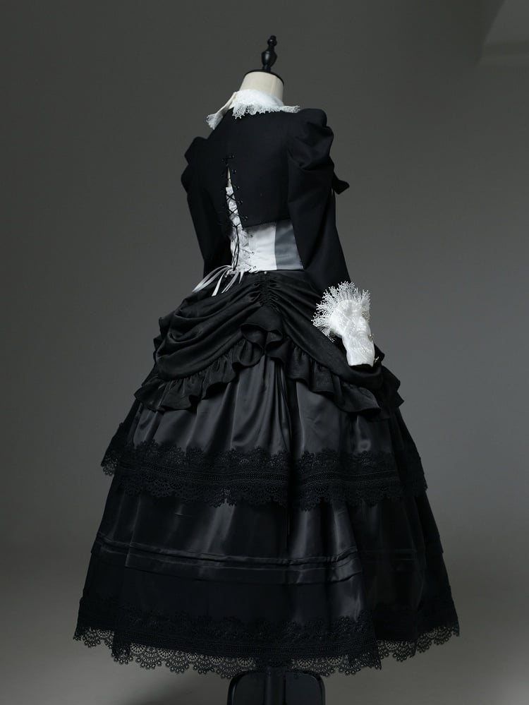 Scale-Embroidered Cropped Top in Gothic Style