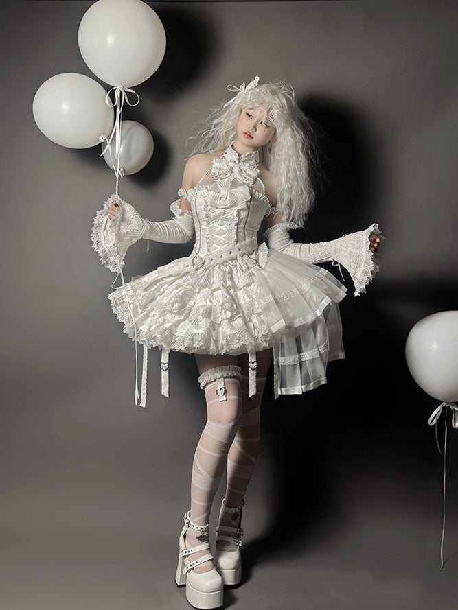 Garter Red White / Black