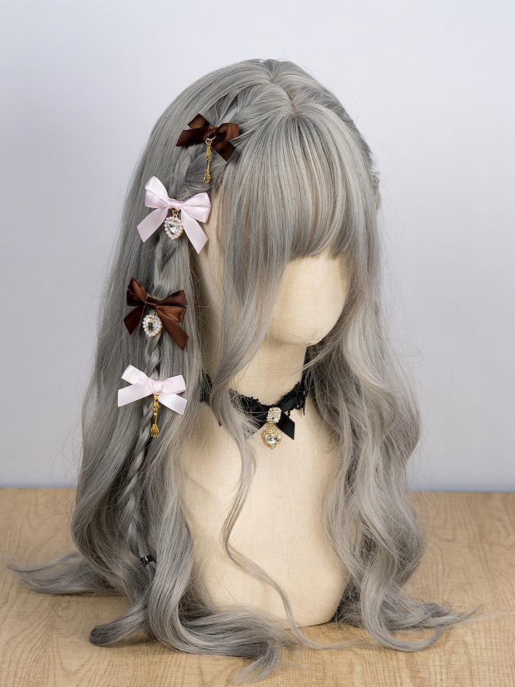 Rhinestone Bow Jirai 5 Kei Hairclips Colors