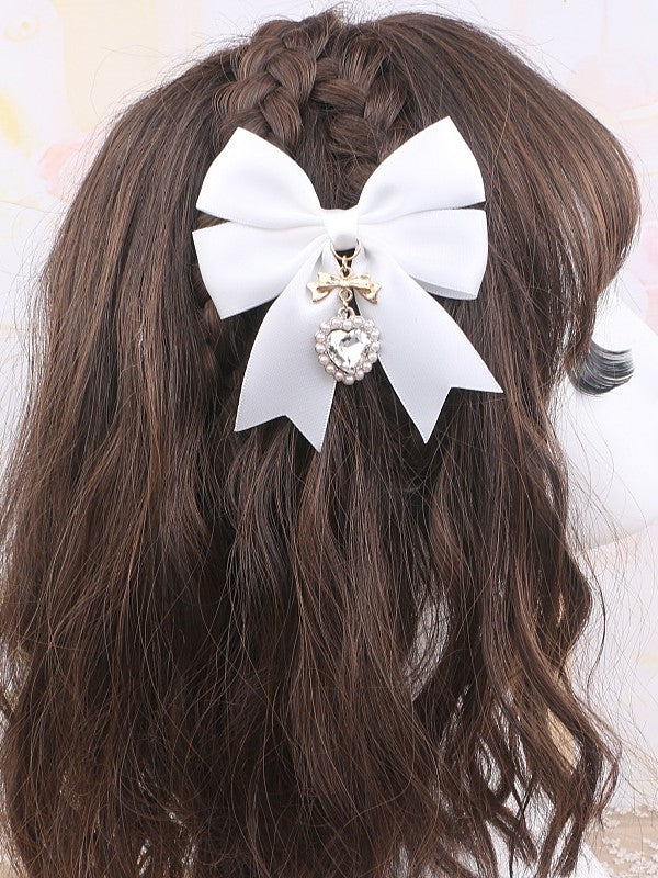 Kei 5 Large Charm Hairclip Bowknot Options Heart Jirai Color