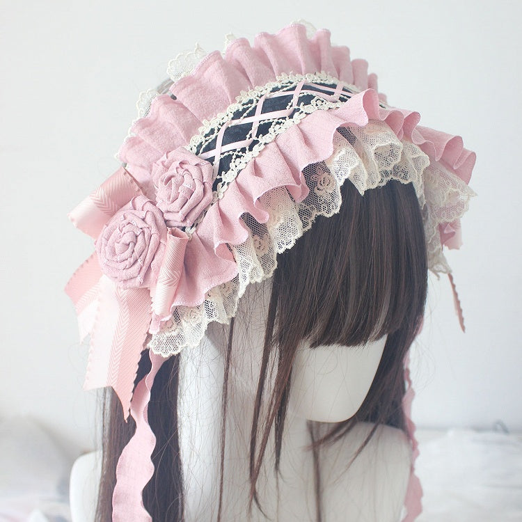 Details 7 Options Color Ruffled Bowknot Design Hairband Floral