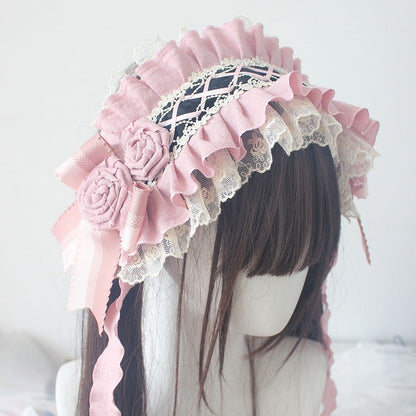 Details 7 Options Color Ruffled Bowknot Design Hairband Floral