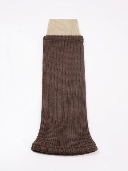 5 Mid-calf Design Colors Colorblock Knit Leg Warmers