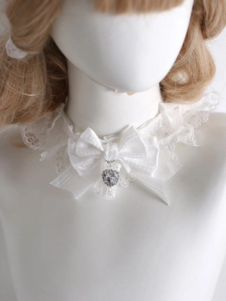 Shiro Heart-Jewel Sweet Choker Lace Bow Style) (Elegant