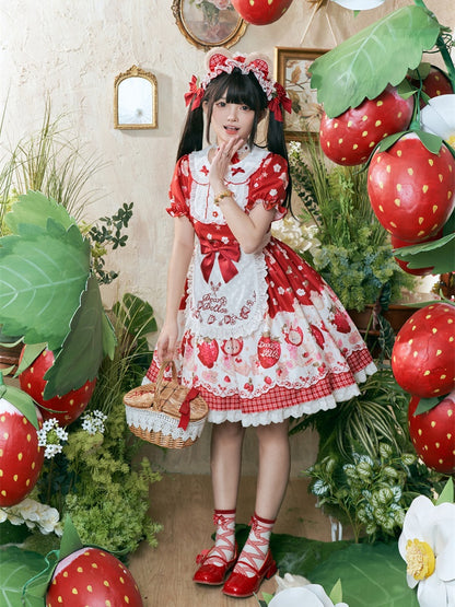 ワインレッドのクマ耳デザイン スウィートロリータKC