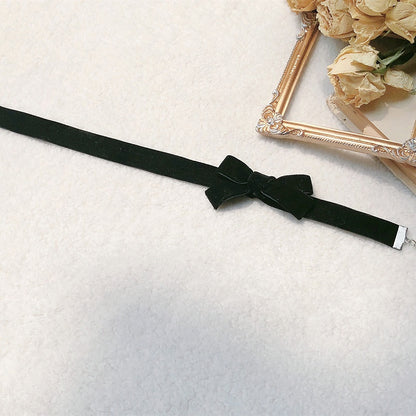 Velvet Elegant Bowknot Black Choker