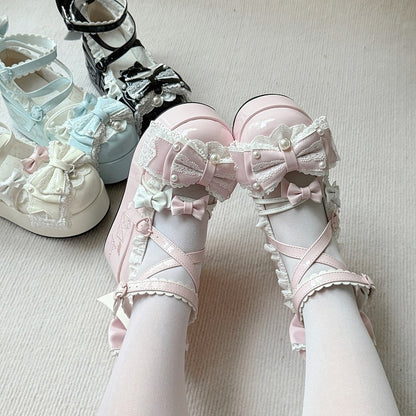 Sweet Platform Decor - Mary Janes Beads Pink