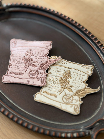 Sweet Floral Embroidery Brooch Set - Penny House