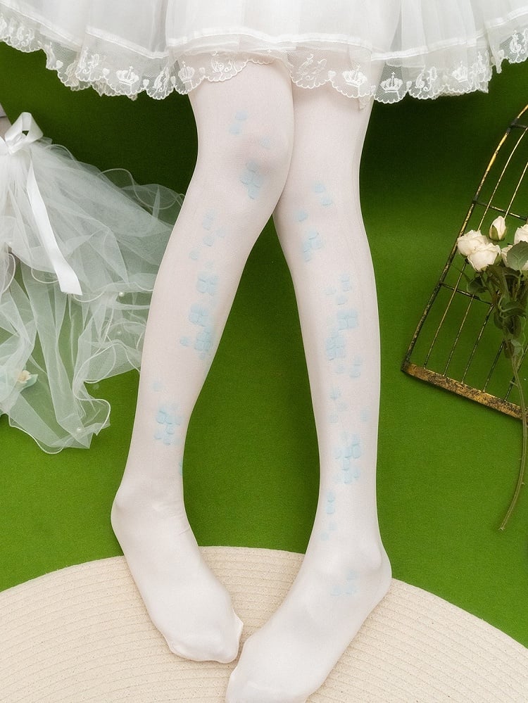 タイツ スケールプリント ブルー/グリーン/グレー/パープルデザイン