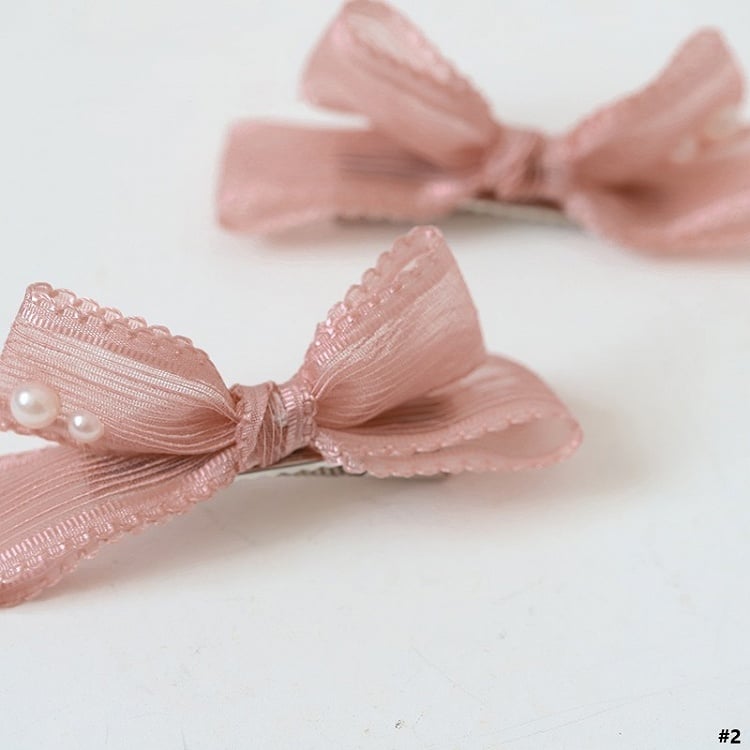 Sweet 4 Options Pink Lolita Bow Butterfly Hairclips