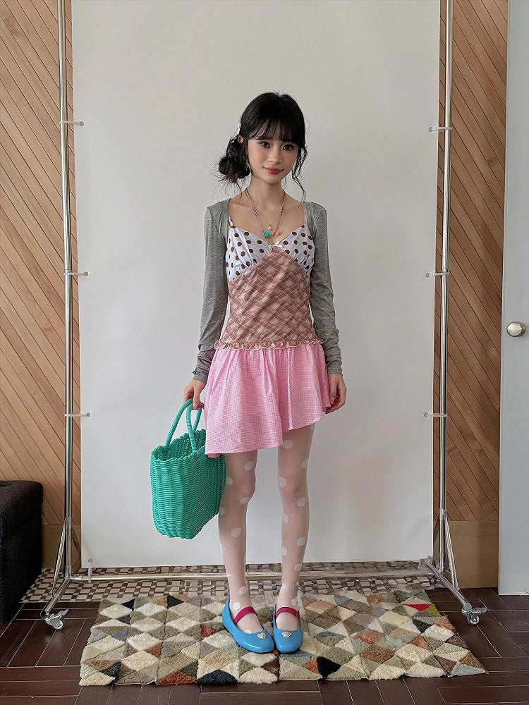 Oversized Pantyhose Polka Style) Dot (Retro Bold Sheer