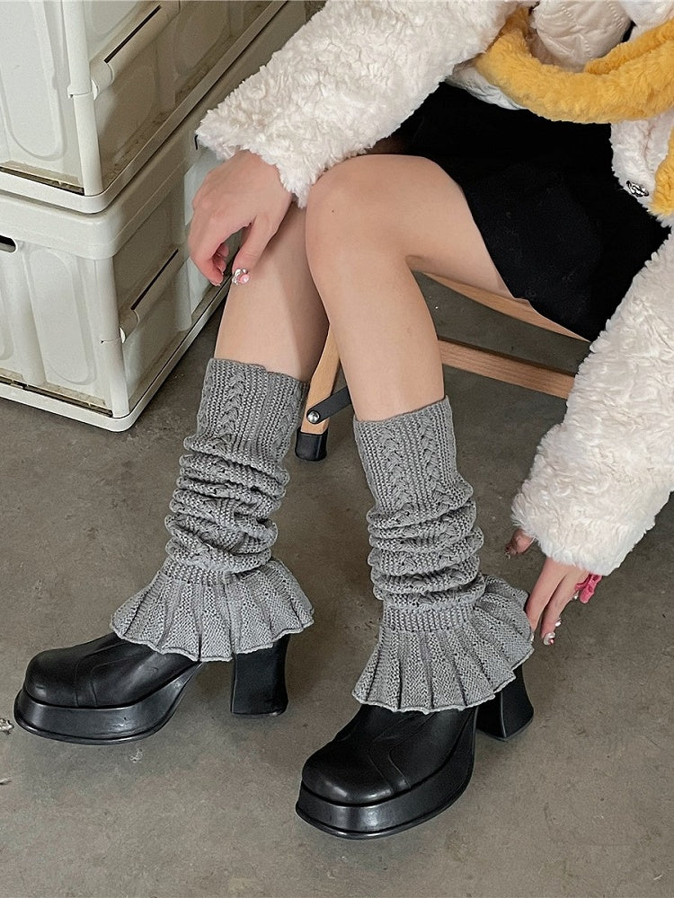 Color Leg Knitted Warmers 7 Options