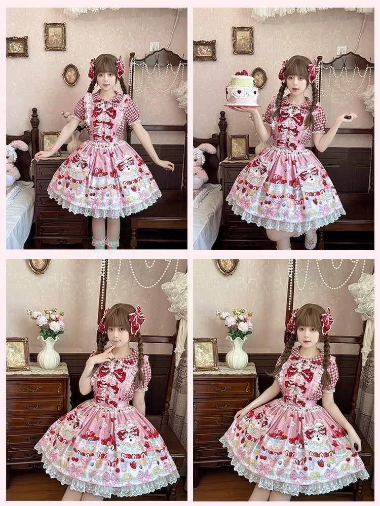 Süßes Lolita Weinrotes Polka-Dot Schleifen-Haarspangenmuster