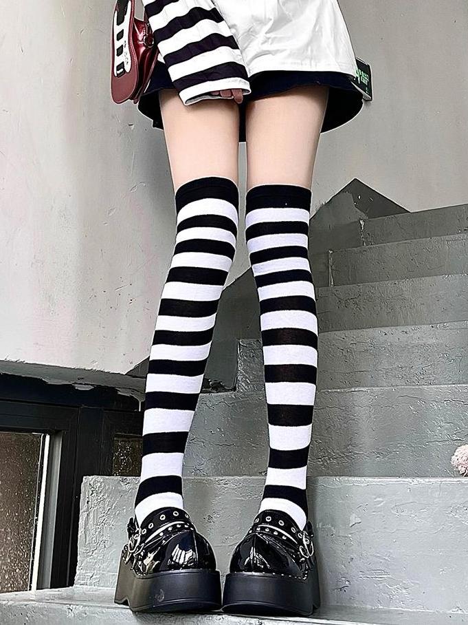 Stockings Punk 3 Options Striped
