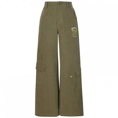 Zootopia Grüne Vintage Cargohose mit geradem Bein
