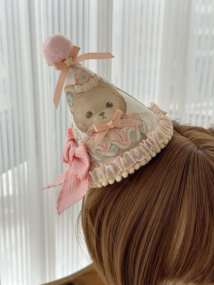 Bear Birthday Print Hat