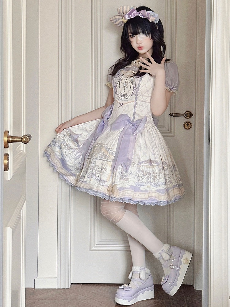 Details Sweet - Star Mary Lolita Janes Platform in Purple PU