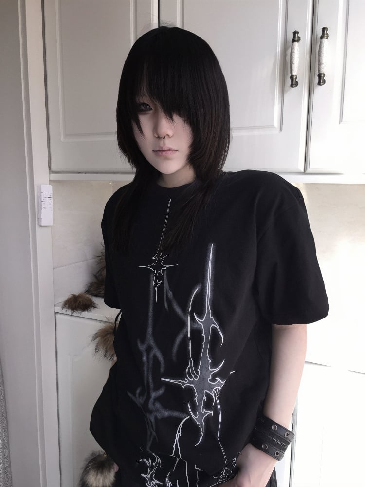 T-Shirt Black Gothic Sparkle