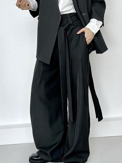 Pants High-waisted Ouji Dark Button Lolita Zipper Fly with Green Closure