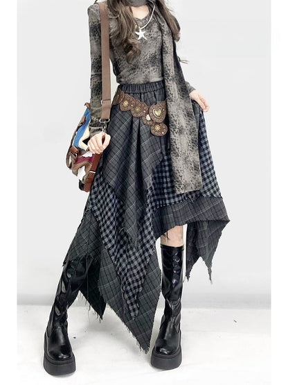 Grauer Wasteland Punk-Rock mit Taschentuchsaum