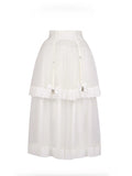 Tulle Gothic Lolita Bow with Skirt White Layered Details