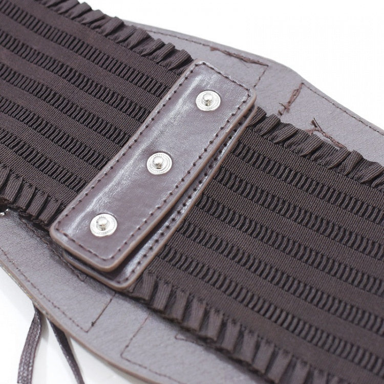 Wasteland Punk Gothic Korsettgürtel mit brauner Schnürschnalle