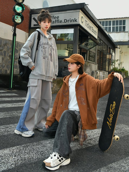 Zootopia Judy und Nick Print Grauer Reißverschluss-Hoodie