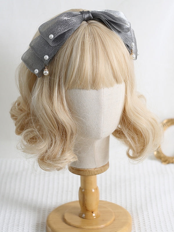 Lolita with Cute Bowknot 13 Pearlescent Decorations KC Colors Gauze Bead