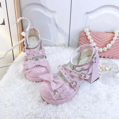 Y2K Gothic Lolita Platform Heels – Sweet Cool Girl Waterproof Wedge Shoes | LilyVow