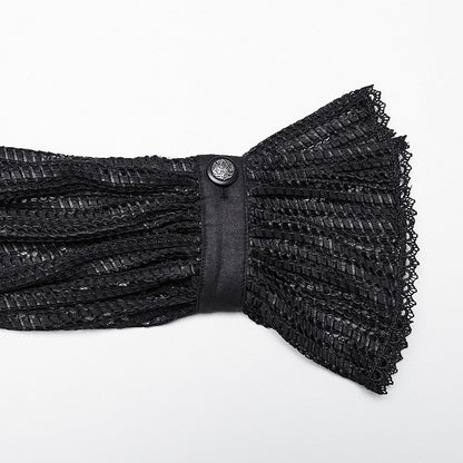 Shirt Goth Lantern Sleeves Black Pleated Visual