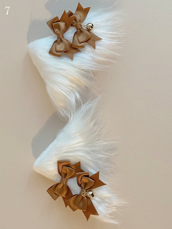 Cat Hairclips Bowknot Ear Options 11 Details